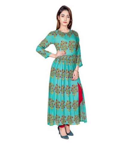 Buy Sakshi Garments Cotton Side Cut Kurti Womens/Girls (S_White) at  Amazon.in